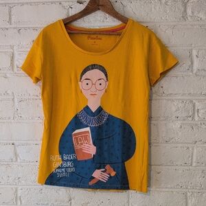 Piccolina Ruth Bader Ginaburg Yellow Graphic Top